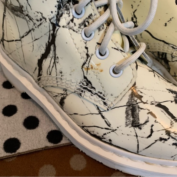 Dr Martens Pascal Marble Leather Boots - Picture 10 of 11